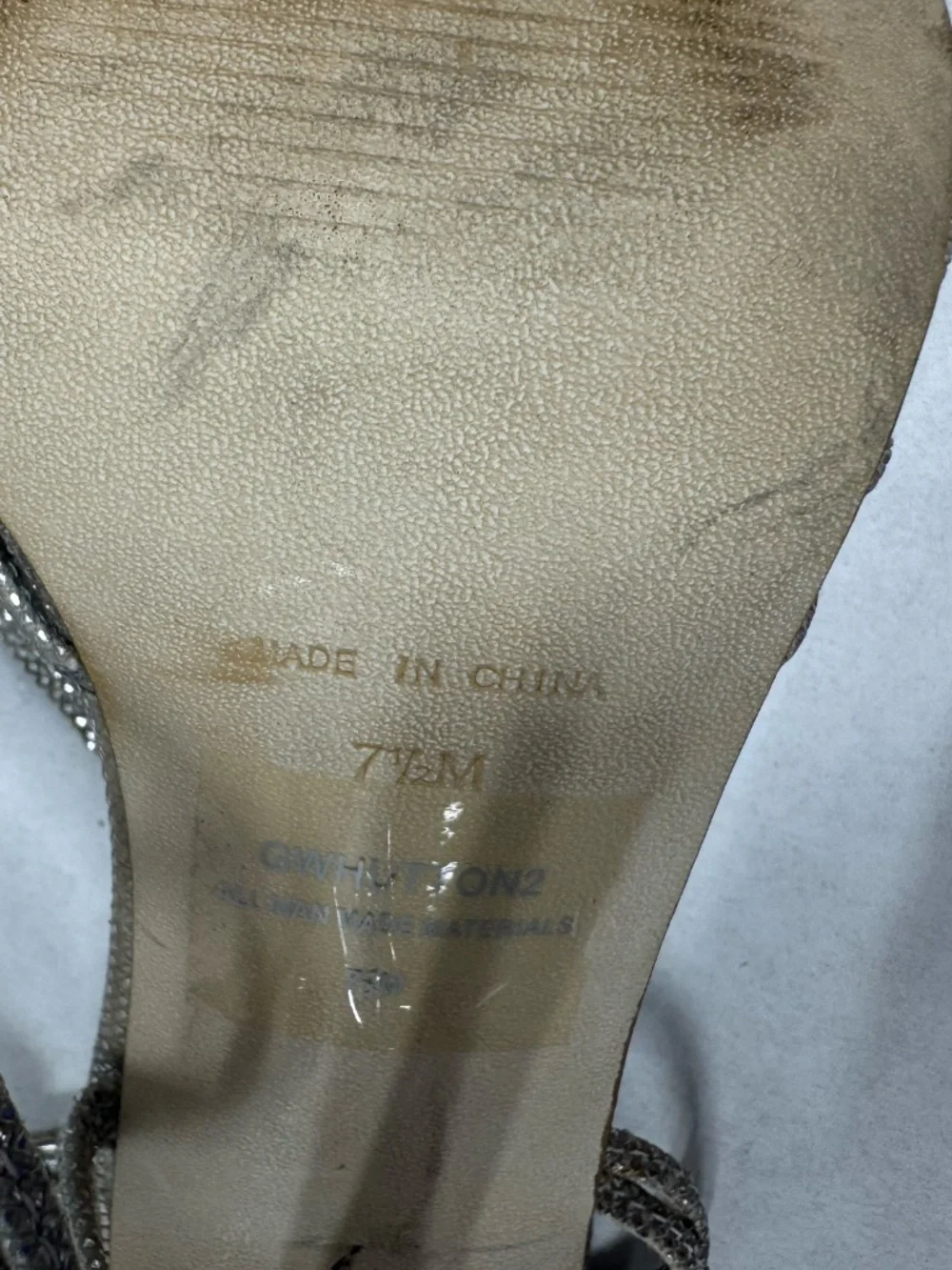Guess by Marciano Silver Metallic Heeled Sandals - Size 7.5 - Picture 11 of 15